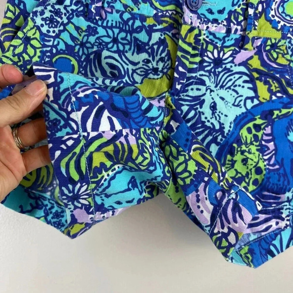 Lilly Pulitzer Callahan Shorts Size 00 Cattitude Blue Preppy Vacation Resort - Picture 6 of 8